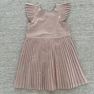 Brand new Hanna Andersson Flutter Sleeve Pleated Dress Toddler 3T